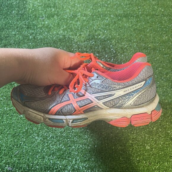 ASICS Gel-Exalt 2 Women's Gray Coral Orange Running Shoes Size 7 - Picture 3 of 7